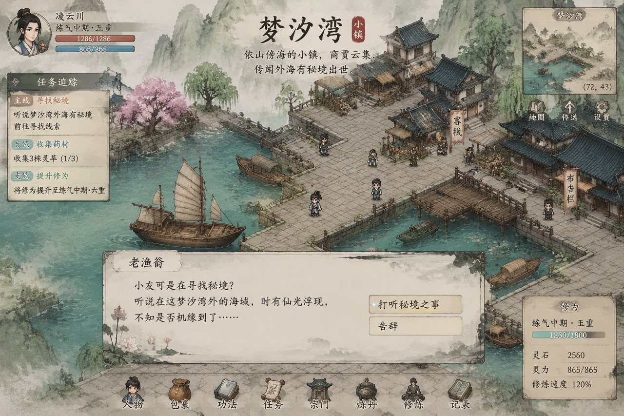 谪仙索欢录 角色养成 实机截图